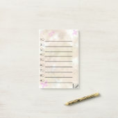 リストをする金花 ポストイット (デスク上)