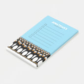 リストをする雪のおもしろいな漫画のペンギンの群集 ポストイット (アングル)