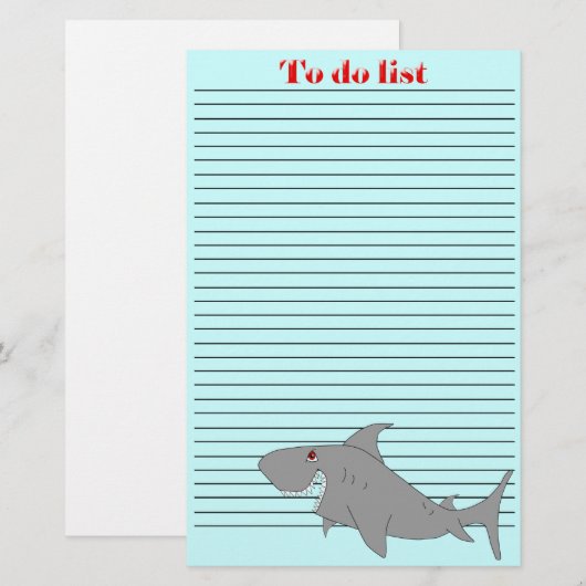 リストをする鮫 便箋 (正面/裏面)