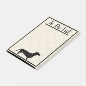 リストをする黒いダックスフント ポストイット (アングル)