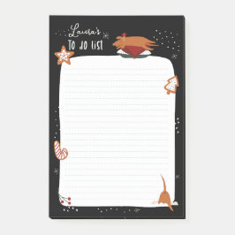 リストをカスタマイズできる可愛いクリスマス犬 ポストイット