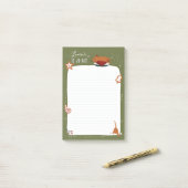 リストをカスタマイズできる可愛いクリスマス犬 ポストイット (デスク上)