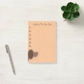 リストをパーソナライズされた表示する茶色の犬 ポストイット (オフィス)