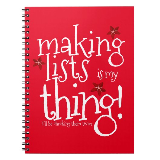 リストを作るのは私の事だ、サンタいけなスか素敵 ノートブック (正面)