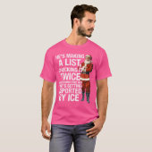 リストを作成中 二度チェックするよ 誰がいい子で誰が悪い子か Tシャツ (正面フル)