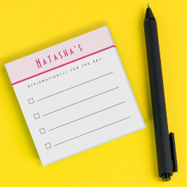 リストを実行するには、確認チェックリスト縁どピンク ポストイット