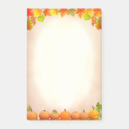 リストを実行するには、紅葉とカボチャをスクロール ポストイット