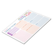 リストを実行する日前向き毎カラフルプランナー ノートパッド (アングル)