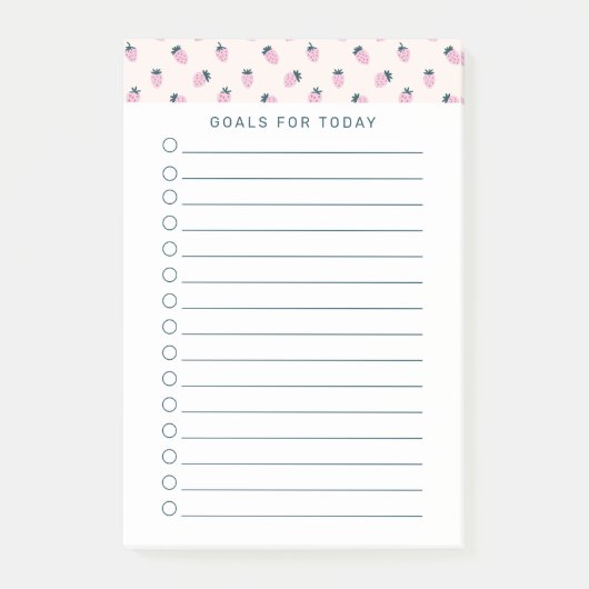 リストを実行する毎日、優先順位リストイチゴ ポストイット (正面)