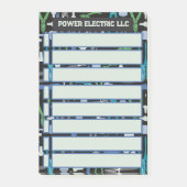 リストを実行する電気技師のチェックリスト ポストイット (正面)