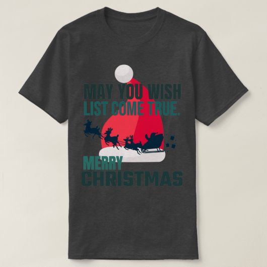 リストを希望する来クリスマス Tシャツ (デザイン正面)
