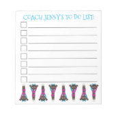 リストを行うために体操Acroダンスコーチをタンブル ノートパッド (正面)