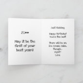 リストを行うには与え:バカへの誕生日カード カード (内部)