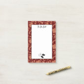 リストを行うには醜いクリスマスセーター帽子スカーフ赤 ポストイット (デスク上)