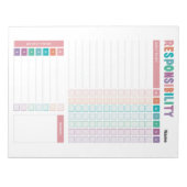 リストを行う女の子責任 ノートパッド (正面)