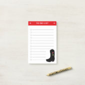 リストエレガントとカントリーブーツを実行するには ポストイット (デスク上)