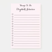 リストエレガントパーソナライズされたする行のチェックリスト ポストイット (正面)