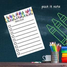 リストカラフルすべきパインターリーのクレヨン ポストイット