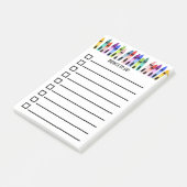 リストカラフルすべきパインターリーのクレヨン ポストイット (アングル)