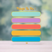 リストカラフル日プランナーを実行するには アクリルサイン (ニュートラル)