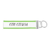 リストキーチェパーソナライズされたーンモノグラムの連絡- リストバンドキーホルダー (鍵右)