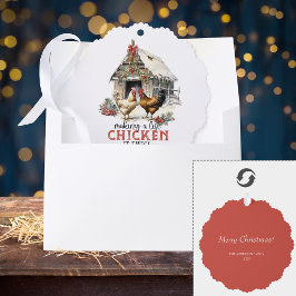 リストチキンを2回カントリークリスマス オーナメントカード