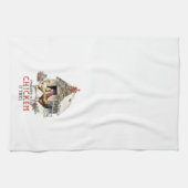 リストチキンを2回カントリークリスマス キッチンタオル (横)