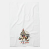 リストチキンを2回カントリークリスマス キッチンタオル (縦)