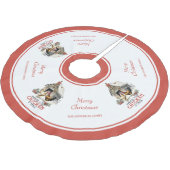 リストチキンを2回カントリークリスマス ブラッシュドポリエステルツリースカート (アングル)