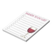 リストパーソナライズされたする赤ワインのグラス ノートパッド (回転)