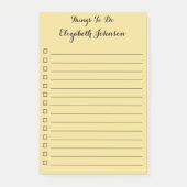 リストパーソナライズされたエレガントする行のチェックリスト ポストイット (正面)