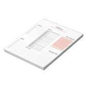 リストパーソナライズされたスケジュールの日次プランナーを実行するには ノートパッド (回転)