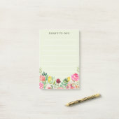 リストパーソナライズされたノートの行方向のフローラ ポストイット (デスク上)