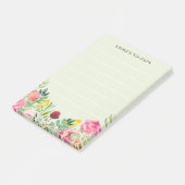 リストパーソナライズされたノートの行方向のフローラ ポストイット (アングル)