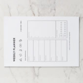 リストプランナーの開催者に週単位のメニュースケジュールを設定 ペーパーパッド (正面)