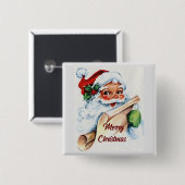 リストボタン付きサンタ 缶バッジ (正面&裏面)