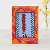 リストラ子猫 カード (黄色い花)