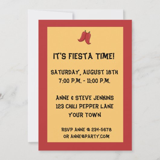 リストルティーヤチップフィエスタ招待状 招待状 (裏面)