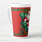 リスト付きサンタ カフェラテマグ (左アングル)