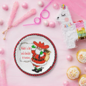 リスト付き西クリスマスカウボーイサンタ ペーパープレート (パーティー)