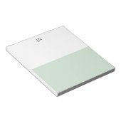 リスト作成かわいらしグリーンパステル白色ブロック ノートパッド (アングル)