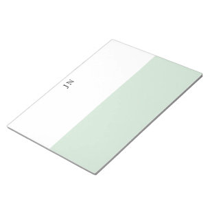 リスト作成かわいらしグリーンパステル白色ブロック ノートパッド