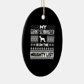 リスト犬の醜いいけなクリスマスにジャイアントシュナウザー セラミックオーナメント (右)