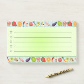 リスト鮮やか10" x 6"するカラフル食品 ポストイット (デスク)