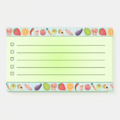 リスト鮮やか10" x 6"するカラフル食品 ポストイット (正面)