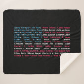 リスト46米国大統領統一された州おもしろい シェルパブランケット (正面(横))