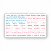 リスト46米国大統領統一された州おもしろい シール (正面)