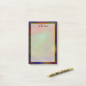 リスト4x6のポスト・イットをするカラフルな紫色 ポストイット (デスク上)