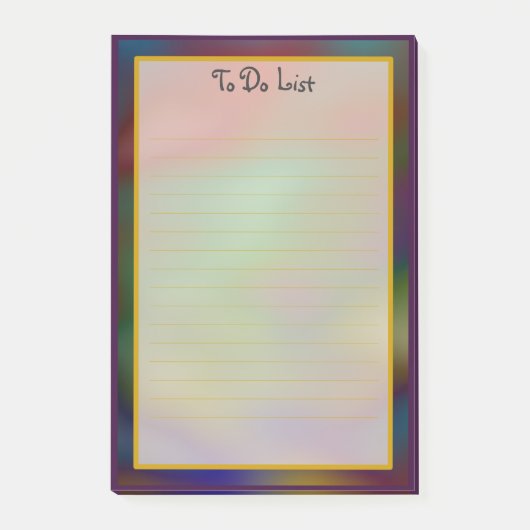 リスト4x6のポスト・イットをするカラフルな紫色 ポストイット (正面)