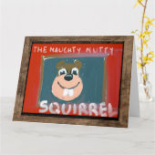 リスハッピーバースデー(大)グリーティングカード1 カード (黄色い花)